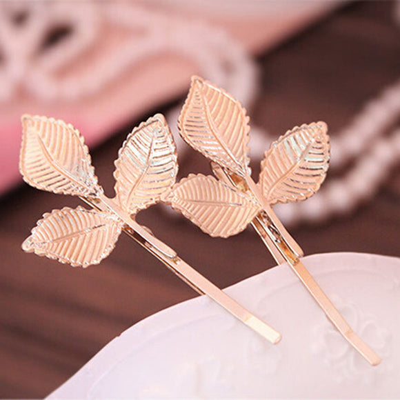 Lovely Leaves Metal Hairpin