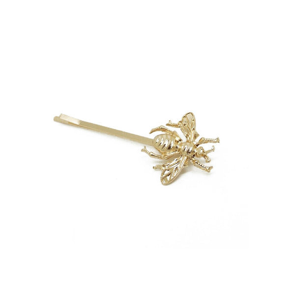 2PCS Girl Exquisite Gold Bee Hairpin Side Clip Hair Accessories