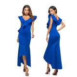 Sleeveless Ruffle Irregular Dress