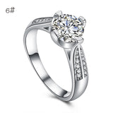 Flower Crystal Wedding Ring For Women
