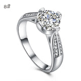 Flower Crystal Wedding Ring For Women