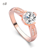 Flower Crystal Wedding Ring For Women