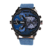 Time Display Quartz Wrist Watch with Cloth Band